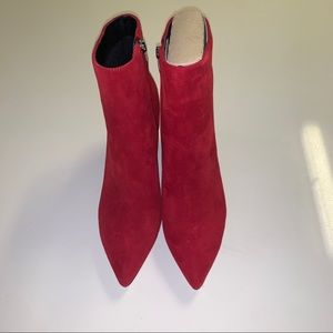Suede point toe boots